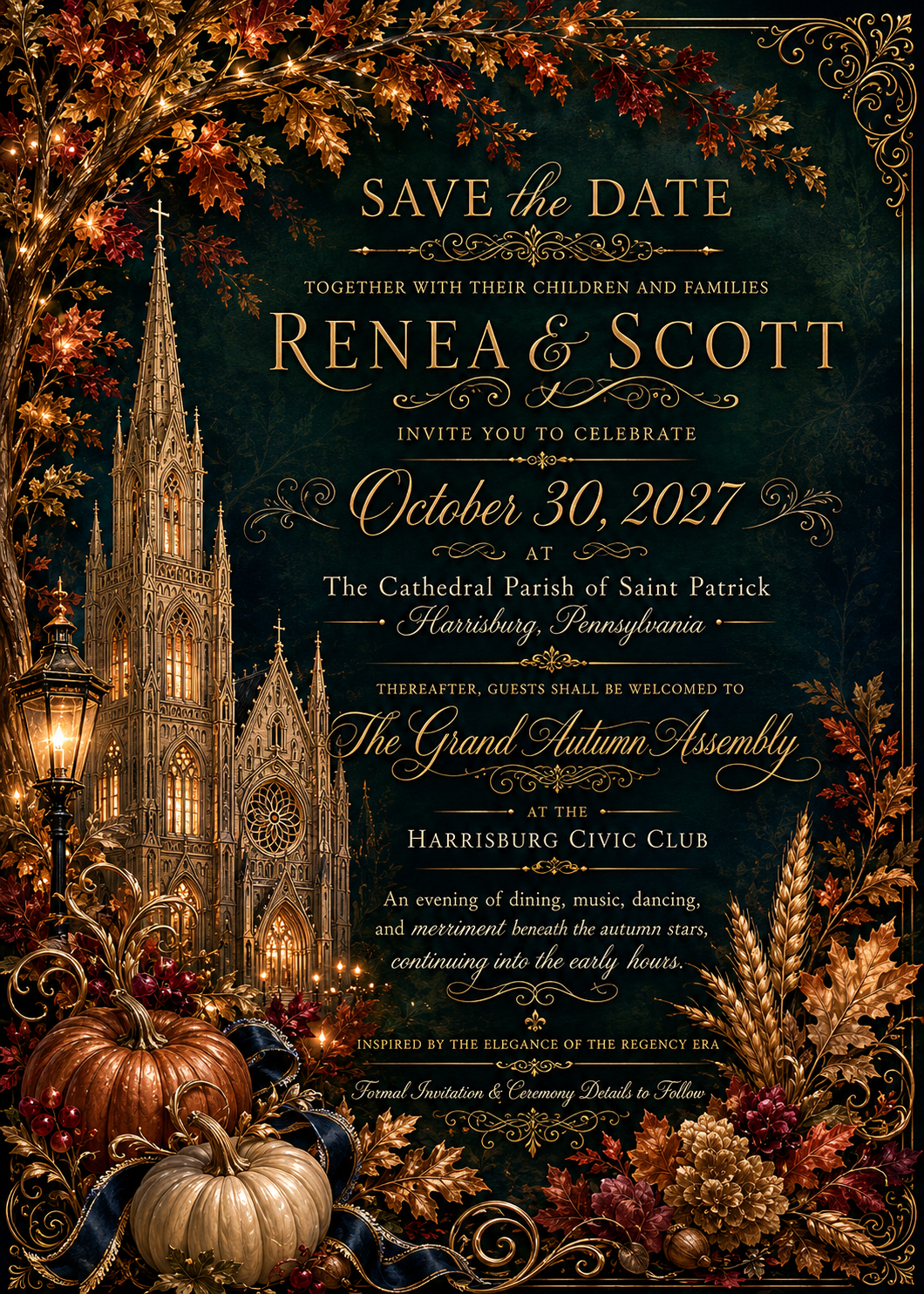 Save the Date — Renea & Scott, 30 October 2027